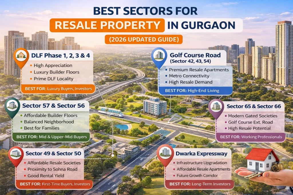 best sectors for resale property in gurgaon